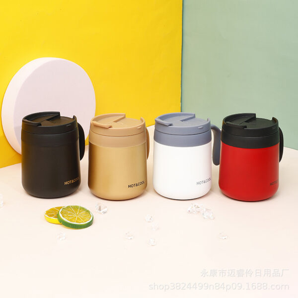 Multi color 400ml stainless steel business insulated coffee mug with cold and warm options