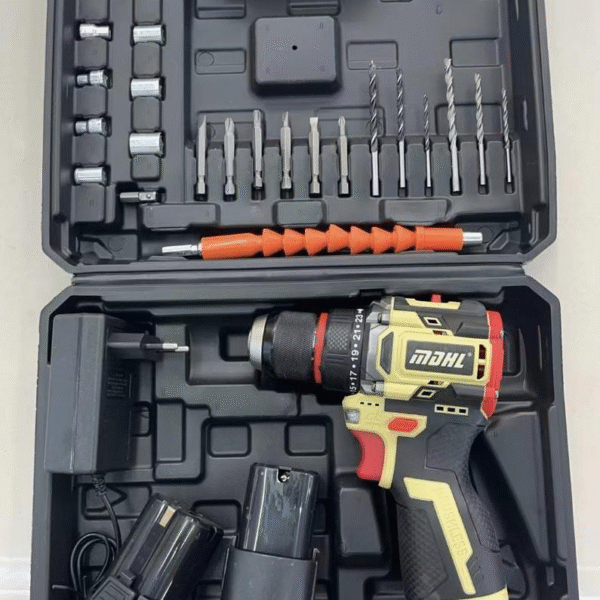 MAHL 12V Cordless Drill Driver Kit with 2 Batteries and 32-Piece Bit Set