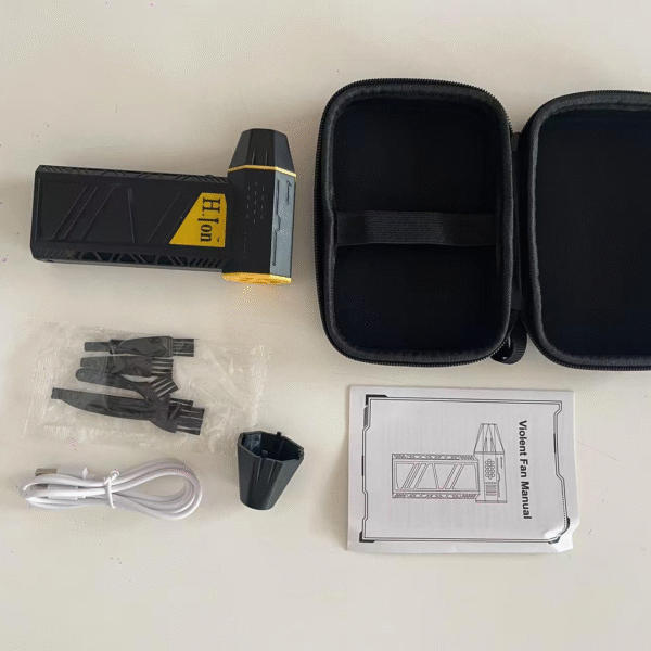 Portable High-Speed Mini Blower & Air Duster Kit with Case - Cordless & Rechargeable for PC Cleaning, Car Detailing & Electronics