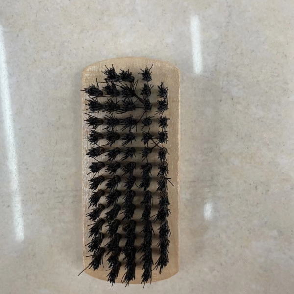Small Wooden Hand & Fingernail Scrub Brush with Natural Black Bristles for Hand Washing and Shoe Care