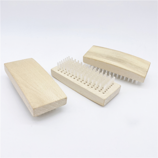 Natural Wood Scrub Brush Set with Stiff Bristles | Eco-Friendly Wooden Handheld Cleaners for Laundry, Nails, and Heavy-Duty Household Tasks
