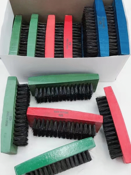 Bulk Pack of Heavy-Duty Wooden Block Scrub Brushes | Multi-Color Utility Cleaning Tools for Workshop, Shoe Shine, and Industrial Use