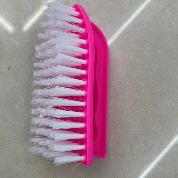 Ergonomic Heavy-Duty Scrub Brush with Comfortable Grip for Tile, Grout, and Laundry Cleaning